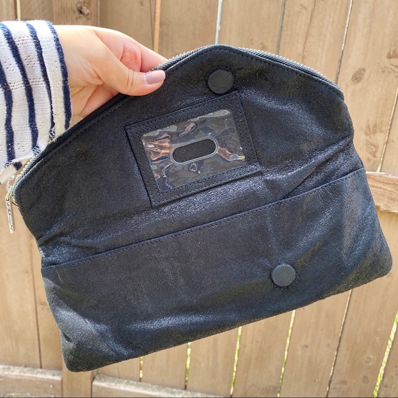 HOBO Leather asymmetrical envelope folded clutch - Picture 3 of 8